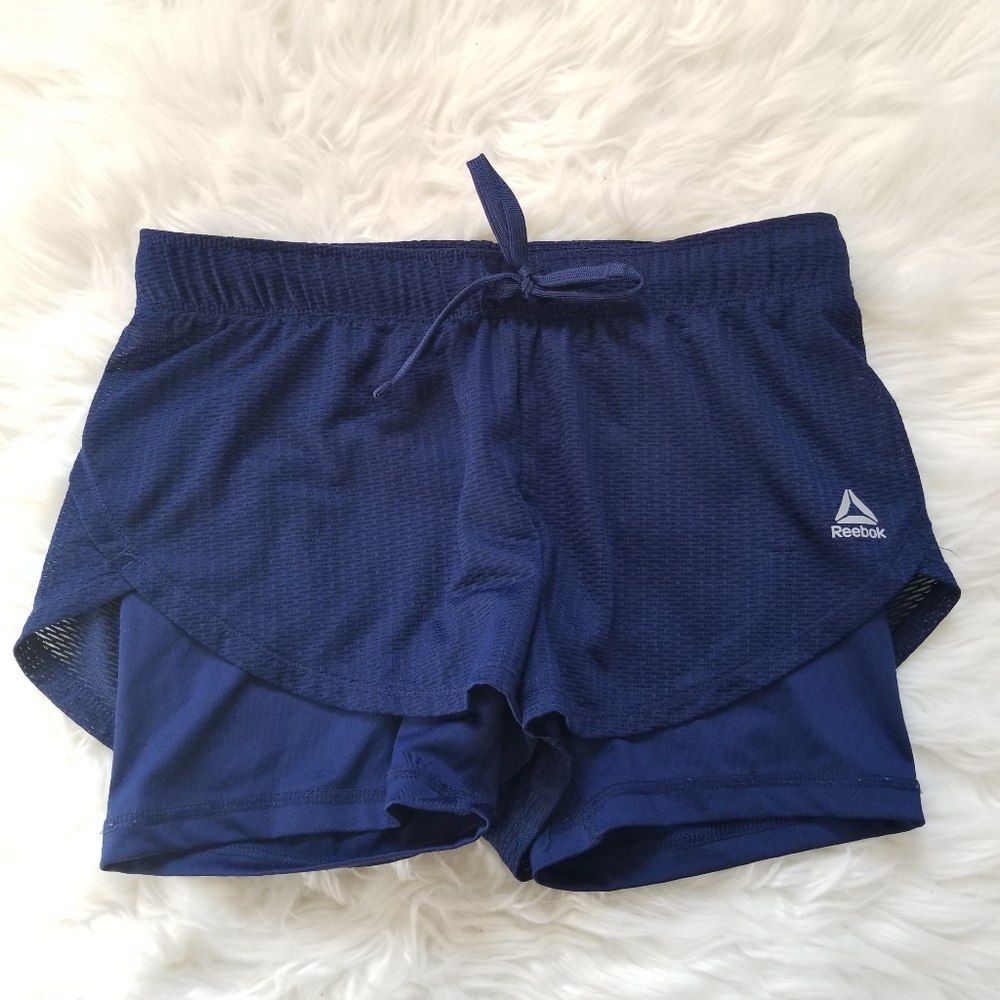 Reebok Double Layer Workout Athletic Shorts XS